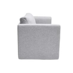 Canapé convertible 2 places en tissu gris clair leon