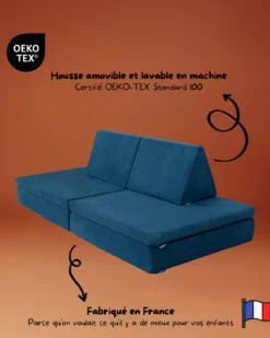 Canapé de jeu modulable le pagaille - bleu suède Bleu