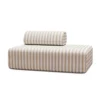 Canapé 2 places modulable - tissu extérieur à rayures Beige