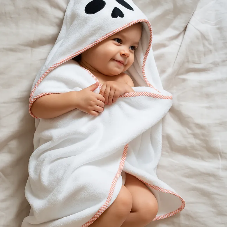 Cape de bain en coton bio
