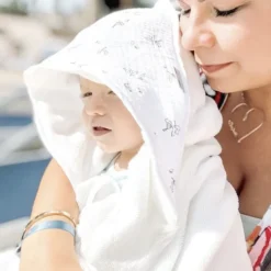 Cape de bain gaze coton bambou melody