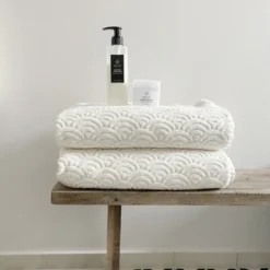 Cape de bain ours écrue (80 x 80 cm)
