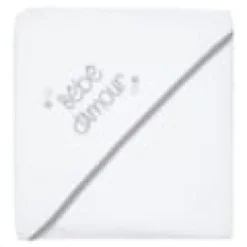 Cape de bain 100x100 cm bébé d'amour - cape de bain bébé moelleuse 100% coton