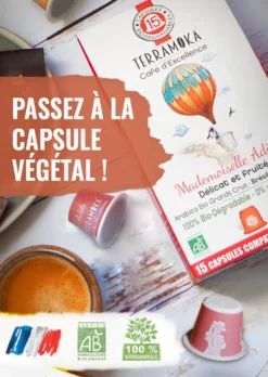 60 capsules nespresso® home compost en café bio du brésil et mexique