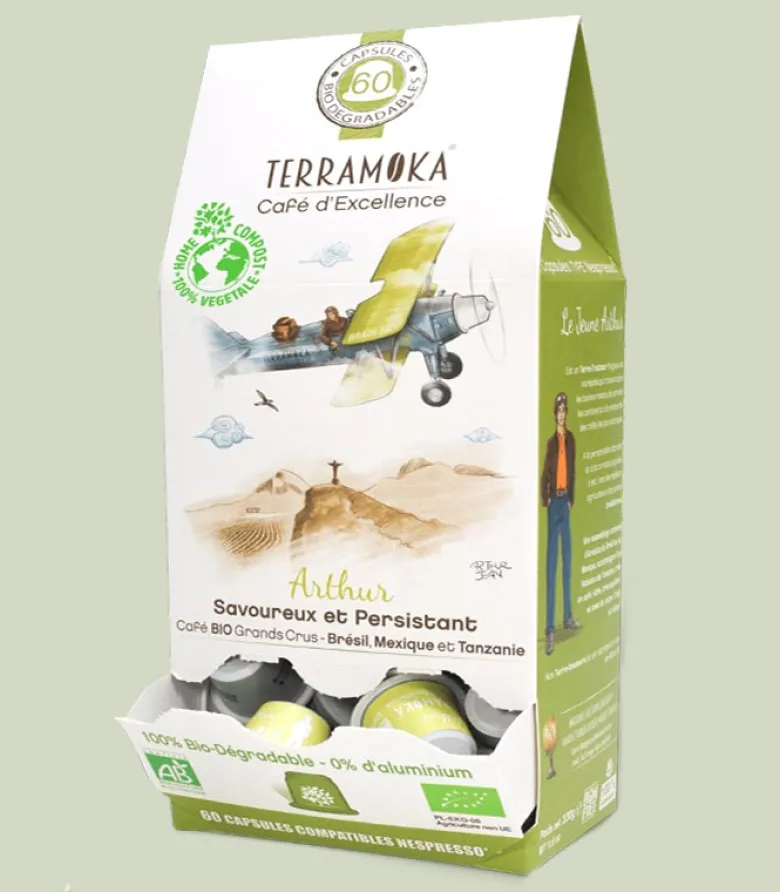 60 capsules nespresso® home compost en café bio du brésil - mexique - tanzanie
