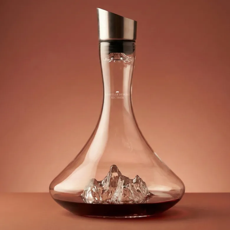 Carafe à vin topographic : aiguille du midi