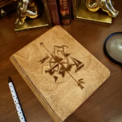 Carnet en bois voyage