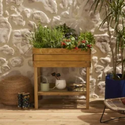 Carré potager sur pieds 80 x 60 x 87 cm