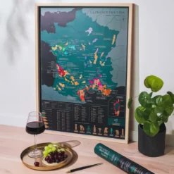 Carte des vignobles à gratter