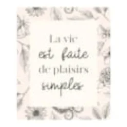 Carte La vie est faite plaisirs simples
