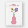 Carte à planter - vase anniversaire