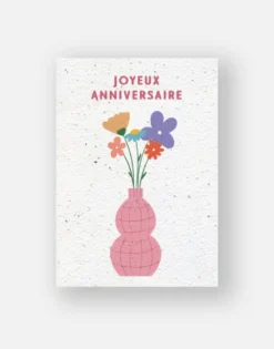 Carte à planter - vase anniversaire