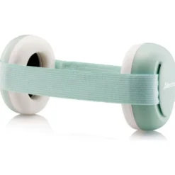 Casque anti-bruit pour bébés blanc-vert menthe