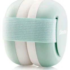 Casque anti-bruit pour bébés blanc-vert menthe