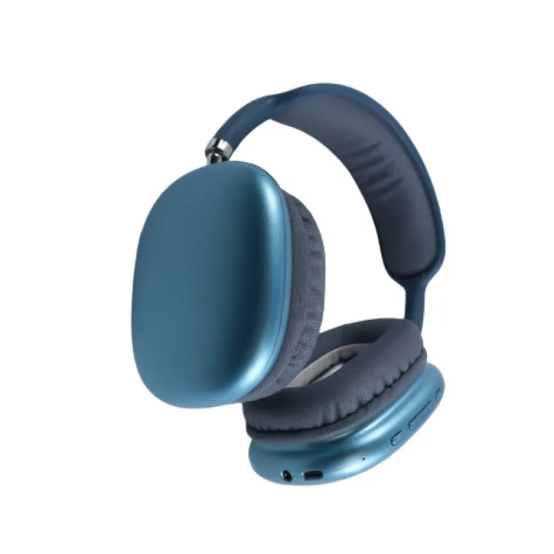 Casque bluetooth confort bleu-gris