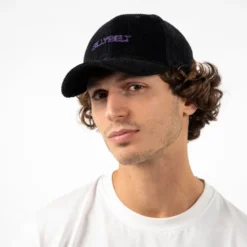Casquette en velours noir
