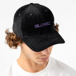 Casquette en velours noir