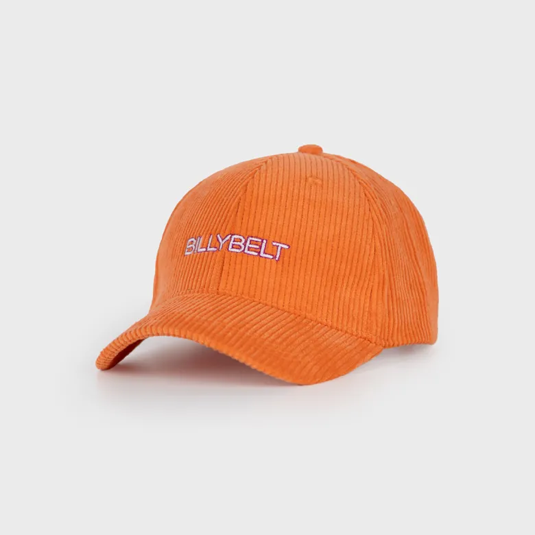 Casquette en velours orange