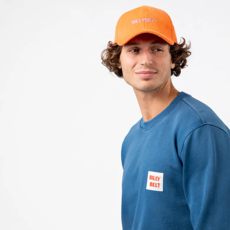 Casquette en velours orange
