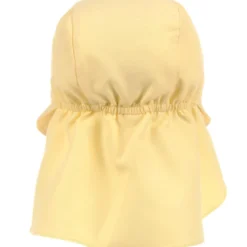Casquette protège nuque anti-uv jaune pâle (7-12 mois)