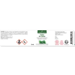 Cèdre de l'atlas - huile essentielle bio - 30ml garantie chromacert® - chémotypé