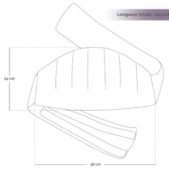 Ceinture chauffante pour lombaires Prune