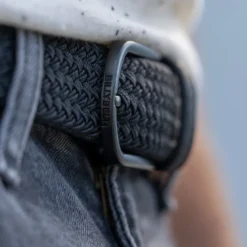 Ceinture tressée all black - t1