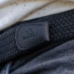 Ceinture tressée all black - t1
