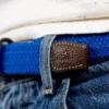 Ceinture tressée bleu grec - t1