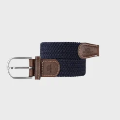 Ceinture tressée bleu marine- t2