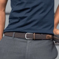 Ceinture tressée havane - t2