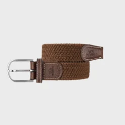 Ceinture tressée marron camel - t2