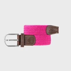 Ceinture tressée rose fuchsia - t1