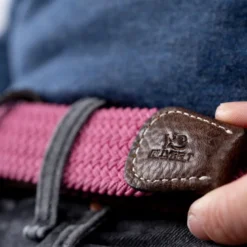 Ceinture tressée rose magenta - t1