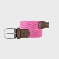Ceinture tressée rose magenta - t1