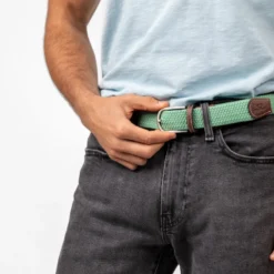 Ceinture tressée vert d'eau - t2