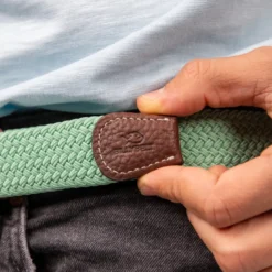Ceinture tressée vert d'eau - t2