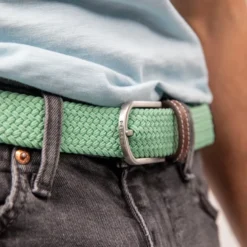 Ceinture tressée vert d'eau - t2
