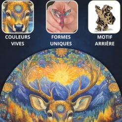 Cerf des bois- puzzle en bois