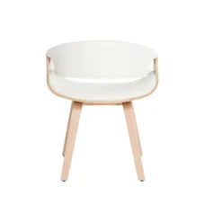 Chaise blanc et bois clair aramis