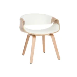 Chaise blanc et bois clair aramis