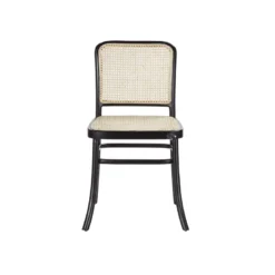 Chaise en acajou et cannage