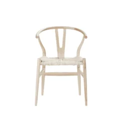 Chaise en bois de mindi assise tissée