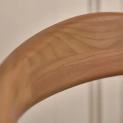 Chaise en teck massif et velours kaki