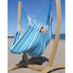 Chaise hamac malaga xl avec pied en bois