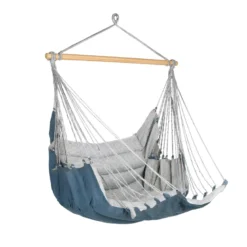 Chaise hamac matelassée denim recyclé