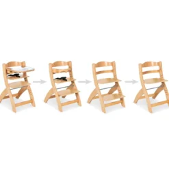 Chaise haute en bois naturel thilo