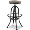 Chaise haute tabouret bois marron -
