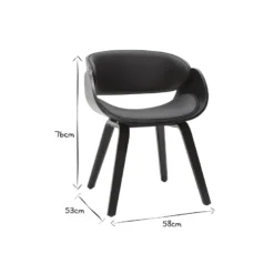 Chaise noire bent