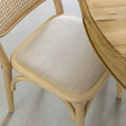 Chaise orme clair et cannage (lot de 2)